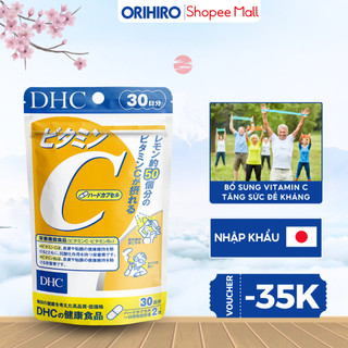 Vitamin C DHC Nhật Bản hỗ trợ tăng cường sức đề kháng, làm sáng da gói 30 ngày