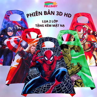 Áo Choàng Siêu Nhân 3D HD Các Nhân Vật Siêu Anh Hùng Kèm Mặt Nạ phong cách mới lạ cao cấp FULLBABY