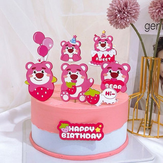 Combo 5 set cắm giấy trang trí bánh kem, phụ kiện trang trí sinh nhật, topper cắm giấy giá rẻ