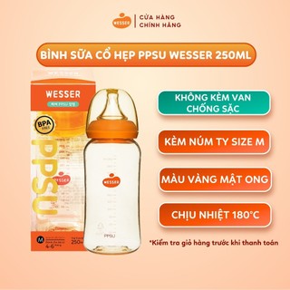 Bình sữa cổ HẸP PP Wesser 60ml/140ml/250ml