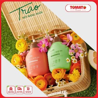 Dầu gội xả hữu cơ bưởi trà cocayhoala, dưỡng tóc chắc khỏe, mềm mượt tự nhiên - 350gr/chai