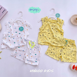 Bộ Ba Lỗ Thun Miwoo Kids Mềm Mịn Cho Bé Trai