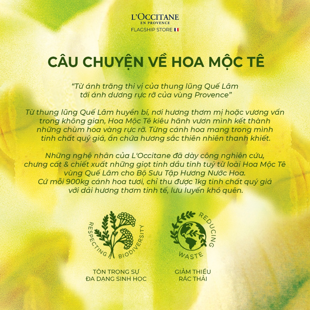 Sữa Tắm Tạo Bọt Hương Hoa Mộc Tê L'Occitane Osmanthus Shower Foam 200ml