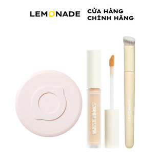 Combo Lemonade Phấn Nước Siêu Kiềm Dầu Supermatte 15g & Kem Che Khuyết Điểm Matte Addict Concealer 3g & Cọ Concealer