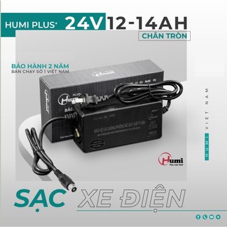 Sạc humi cao cấp 24v-12ah - chân tròn