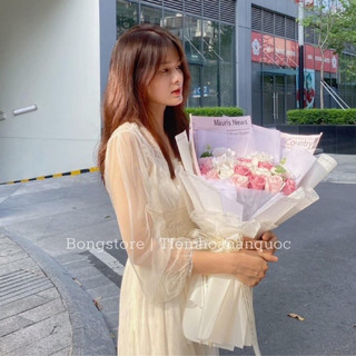 Bó 10 bông hoa 7 lớp mix baby theo yêu cầu