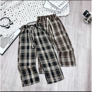 Quần kẻ karo ống xuông phong cách thời trang cho bé gái từ 10-45 kg - Hạnh Sen Shop