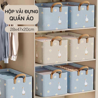 Hộp khung thép không chia ngăn đựng quần áo, tất, đồ lót... có thể gấp gọn, kích thước 20x28x47cm