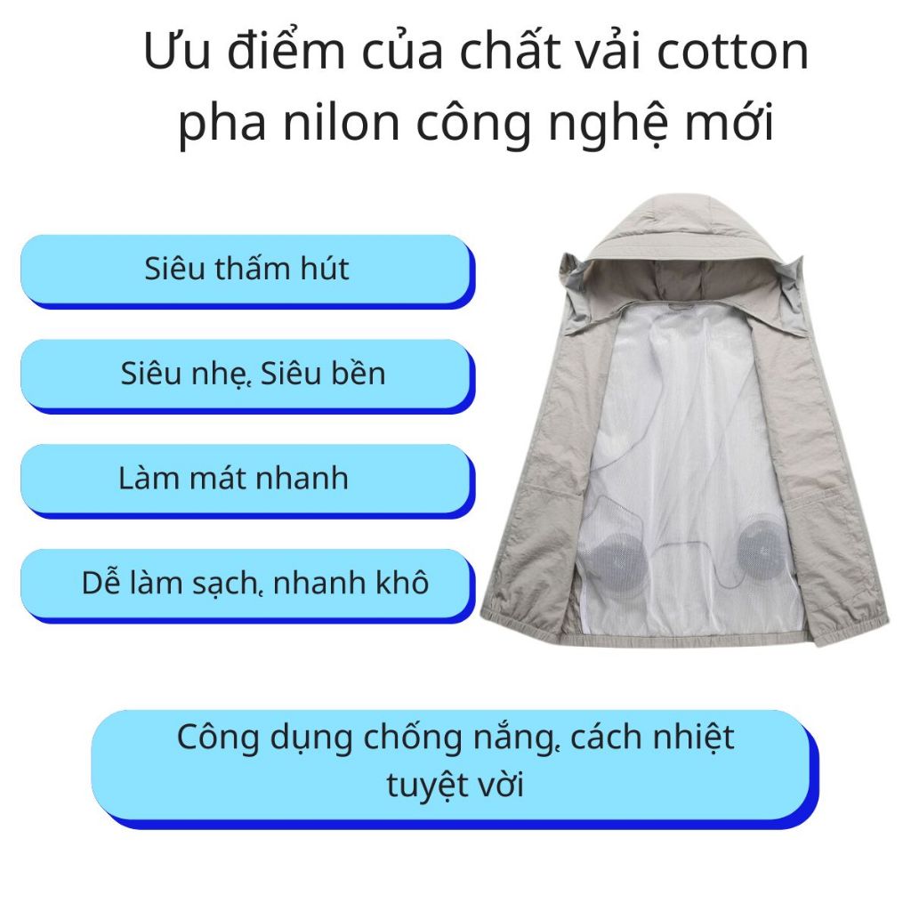 Áo điều hòa nhật bản ZLIFE,Áo quạt làm mát pin60.000mAh dùng 20giờ động cơ siêu bền,dễ làm sạch và phơi khô,Zlifestore68 | BigBuy360 - bigbuy360.vn