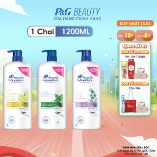 Dầu Gội HEAD AND SHOULDERS Chai 1200ml Bạc Hà Mát Lạnh/Da Đầu Ngứa/Hương Chanh