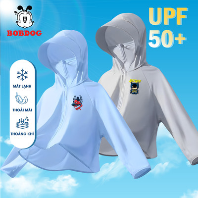 SALE HÈ Áo chống nắng cho bé BOBDOG chất liệu kim cương thông hơi thoáng mát cho bé in hình người nhện
