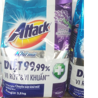 Bột giặt Attack 3,8kg hương anh đào /Lavender/Sảng khoái