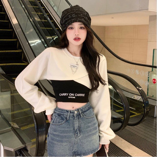 Set áo cặp croptop kèm áo dây ❤️❤️❤️