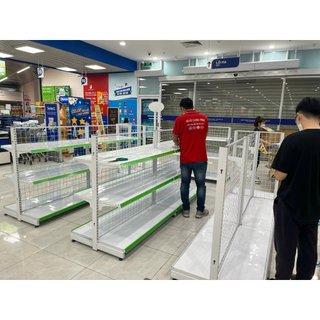 Kệ siêu thị đôi 2 mặt ( Cao 1m5 x dài 1m2 x 3 tầng)