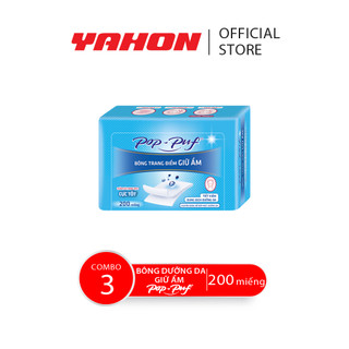 Combo 3 Hộp Bông Dưỡng Da Giữ Ẩm POP-PUF Airlaid, 200 Miếng/Hộp