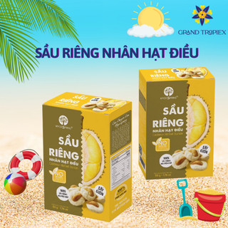 Sầu riêng sấy Nhân hạt điều sấy thăng hoa - Giòn rụm siêu ngon 100% sầu riêng nguyên chất - Túi 50g