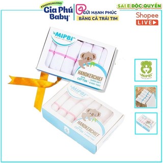 Hộp 6 khăn sữa mipbi cao cấp kích thước 30x30cm hàng chính hãng đảm bảo chất lượng ( Hộp cao cấp 6 khăn sữa )