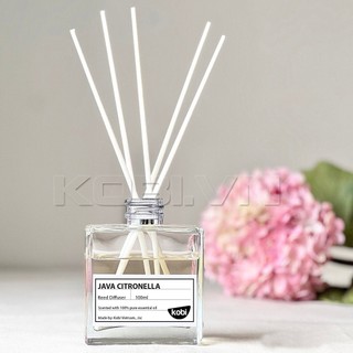 Lọ tinh dầu thơm phòng que mây java citronella kobi giúp khử mùi, thơm phòng hiệu quả - 100ml
