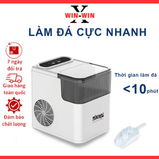 Máy Làm Đá Mini ICE MAKER Tự Động Siêu Tốc 6 Phút/Lần Năng Suất 12Kg/Ngày Phím Cảm Ứng - Máy Làm Đá Viên DSP WINWINX