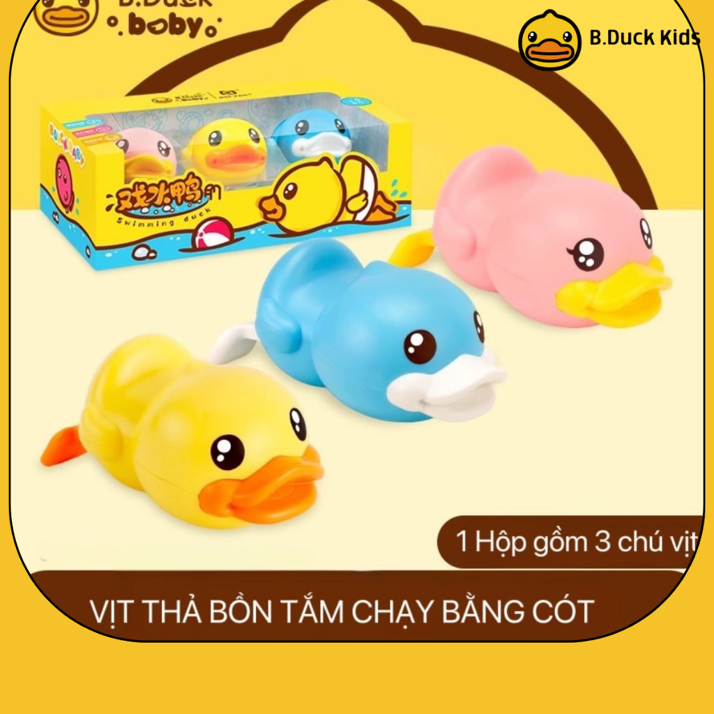 Vịt Thả Bồn Tắm Chạy Cót Chính Hãng B.duck [CÓ SẴN-CHÍNH HÃNG-B.DUCK] Đồ Chơi Cho Bé Trai Và Bé Gái
