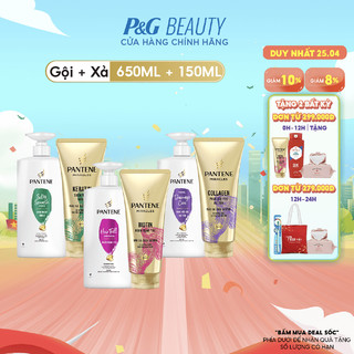 Bộ Dầu gội Pantene 650ML & Kem xả 3 phút diệu kỳ 150ML