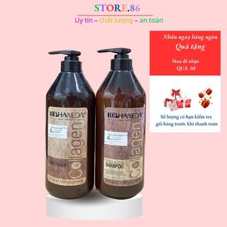 Dầu gội xả TOPHANEDA COLLAGEN phục hồi tóc hư tổn khô sơ mềm mượt, ngăn dầu, ngăn rụng, ngăn gàu