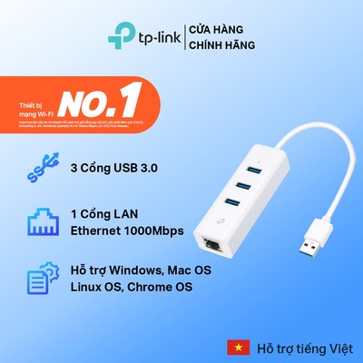 [Hỏa Tốc] Bộ Chia Cổng USB TP-Link UE330, 3 Cổng USB 3.0 & Cổng Mạng LAN Ethernet 1000Mbps
