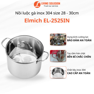 Nồi luộc gà inox 304 elmich el-2525in28/30 size 28cm/30cm