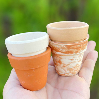 Chậu đất nung mini 5x5cm - Trồng sen đá vỉ