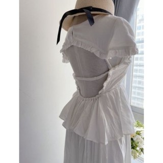 Đầm lụa trắng y hình còn size L 50-60 kg