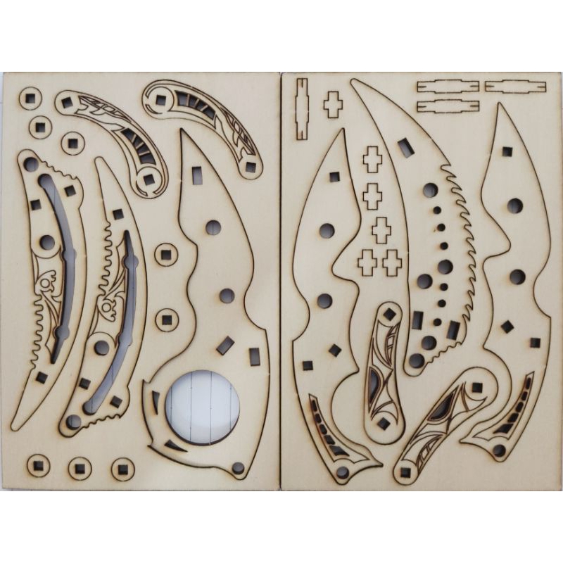 Mô Hình Lắp Ráp Dao Karambit Bằng Gỗ 3D 🕋 Freeship 🕋 Múa đẹp, decor, đồ chơi, butterfly ,,cà rốt ,vô