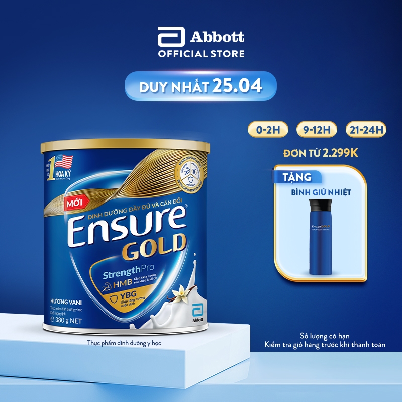 Sữa bột Ensure Gold Abbott (HMB) 400g/380g