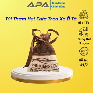 Túi Thơm Hạt Cà Phê ⚡FREESHIP⚡ Treo Xe Ô tô, tủ quần áo, phòng khách, phòng bếp khử mùi ẩm mốc, Túi hạt cafe treo xe hơi