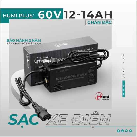 Sạc Humi cao cấp 60V-12AH