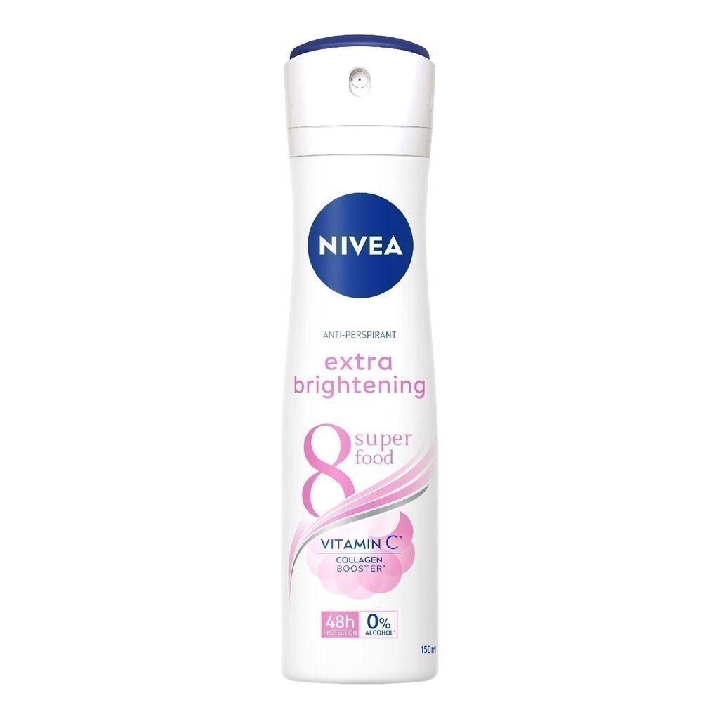 Xịt khử mùi trắng mịn mờ vết thâm Nivea Extra Brightening 150ml