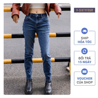 Quần Jeans Nữ Dáng Skinny Xanh Royal. Royal Blue Skinny Jeans - 222WD2081B2970