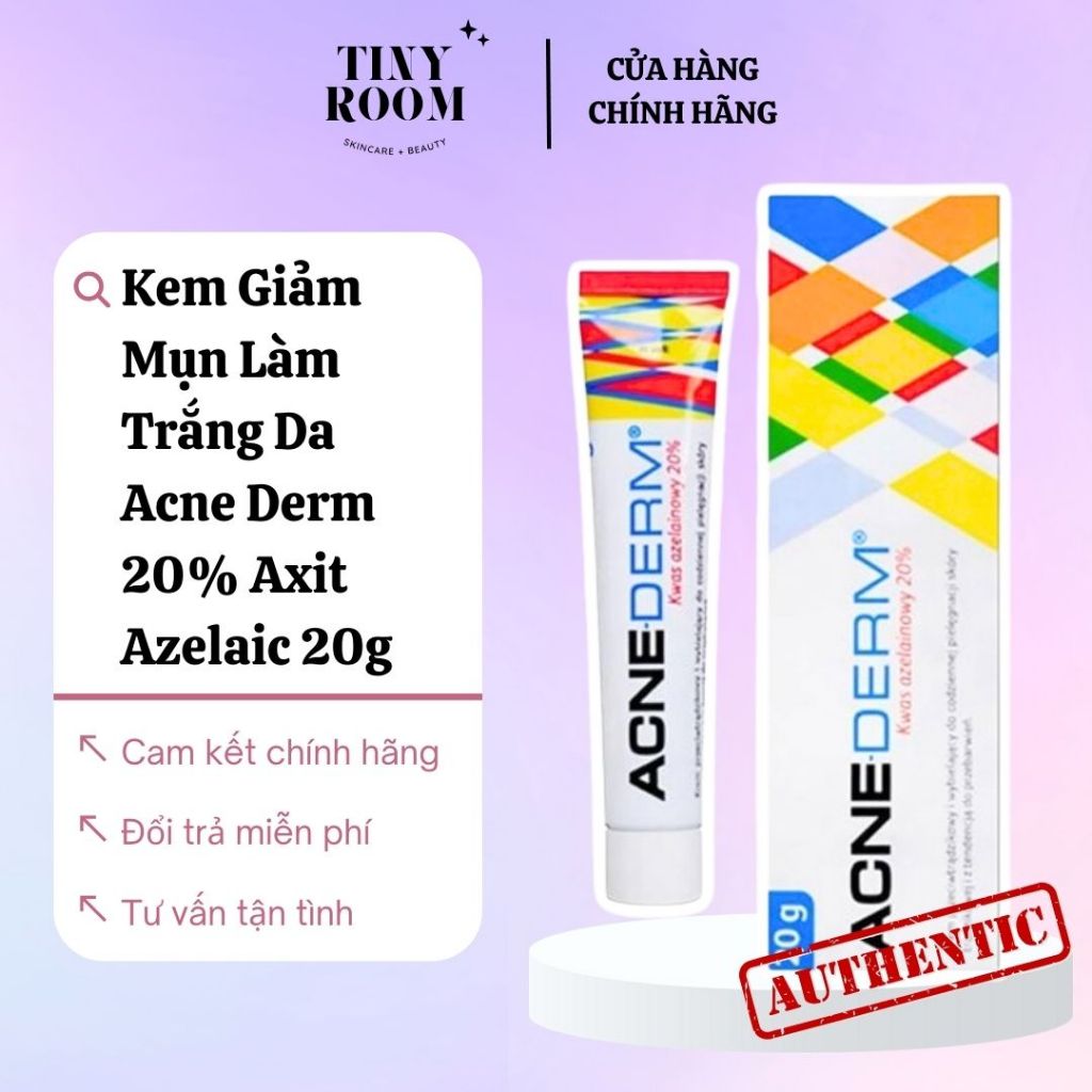 Kem Giảm Mụn Làm Trắng Da Acne Derm 20% Axit Azelaic 20g