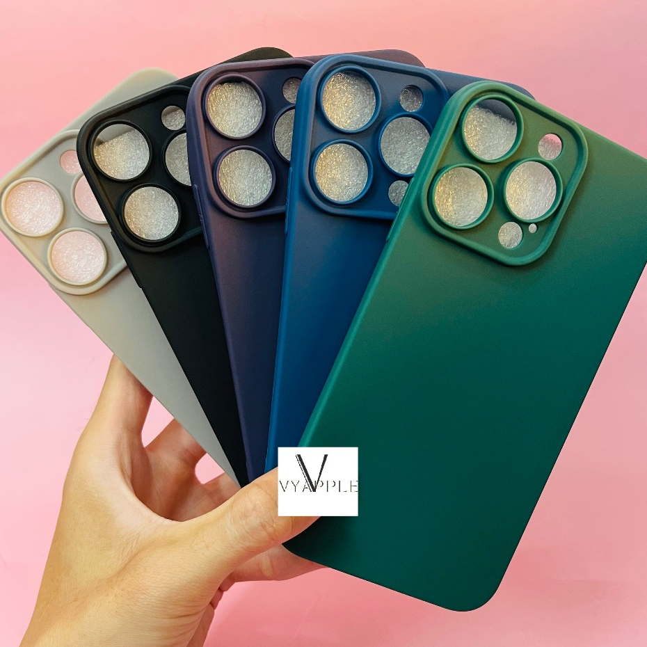 ỐP LƯNG CHO VỎ XR ĐỘ 15PRO/14PRO/13PRO MÀU ĐEN + KEM + XANH RÊU + XANH DƯƠNG + TÍM