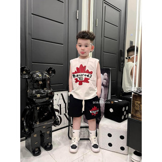 Bộ quần áo thun ba lỗ thoáng mát hai màu basic_9378 - herokids