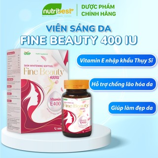 Viên uống Vitamin E Fine Beauty 400 IU - Giúp làm đẹp sáng da, chống oxy hóa, hạn chế lão hóa da