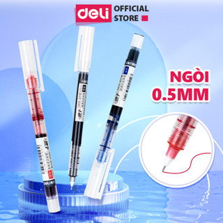 Bút Gel Bút Nước Deli Bút Viết Tiếng Trung Roller Pen Cao Cấp Ngòi 0.5mm Viết Trơn Tru  Học Sinh Màu Xanh Đen Đỏ 