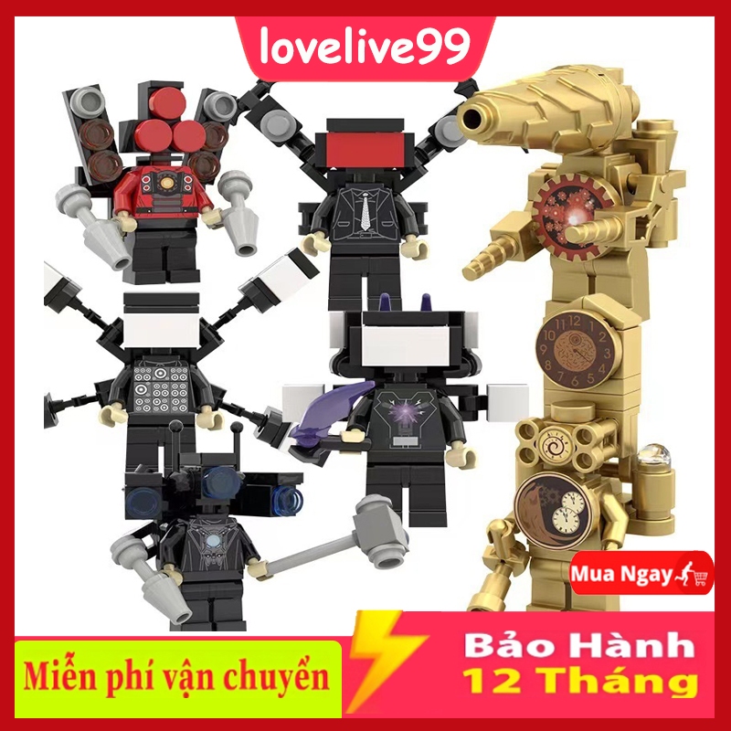 Titan Skibidi Toilet Bộ Đồ Chơi Lắp Ráp toilet titan Smith Mô Hình toilet Bằng Titan Ghép Cho Bé Tra