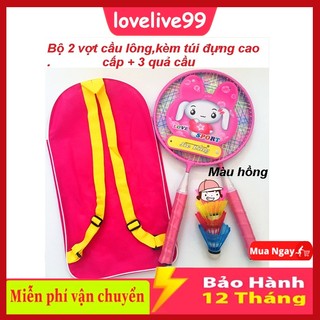 Bộ vợt cầu lông trẻ em, tặng kèm 3 quả cầu. vợt cầu lông cho bé