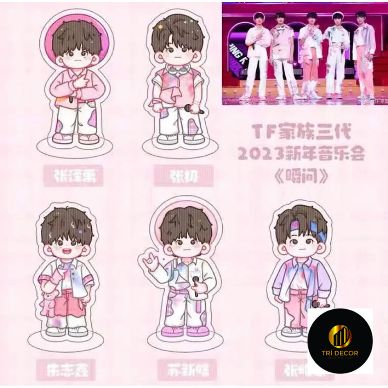 Set 5 standee thành viên nhóm F3 TF GIA TỘC
