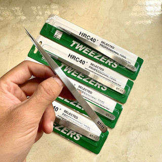    HÀNG CHUẨN  Nhíp Thẳng Trắng ST-11 nhọn khít chuyên nhặt lông yến gắp linh kiện nối mi 