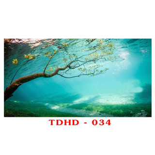Tranh 3d bể cá cảnh mẫu tranh thủy sinh - tranh bể cá sẵn keo dán - tặng kèm bộ dụng cụ dán