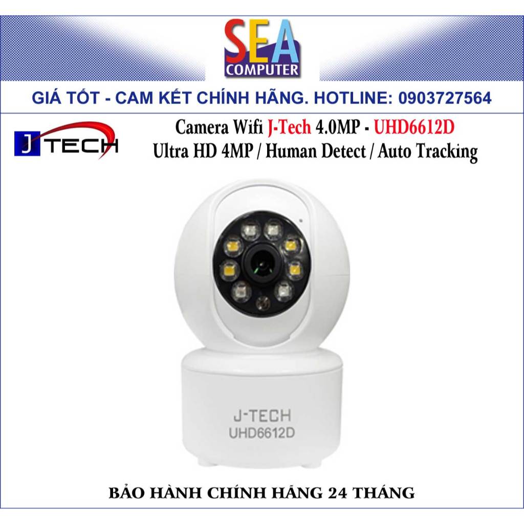 Camera Wifi J-Tech 4.0MP - UHD6612D Ultra HD 4MP / Human Detect / Auto Tracking