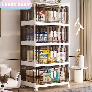 Tủ nhựa dung tích lớn, có bánh xe gập lại được, có thể dùng để đựng quần áo, chất liệu PP