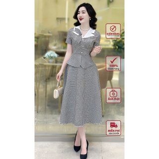  MDU3924 Váy thiết kế dáng xòe nhẹ, thanh lịch với chất text Hàn cao cấp, hàng 2 lớp dày dặn, không bai xù.