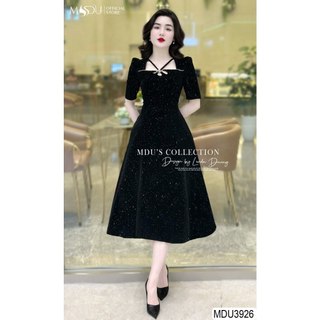  MDU3926 Váy thiết kế chất nhung đính kim sa cao cấp, nhẹ nhàng, không bai xù, không gây kích ứng da.